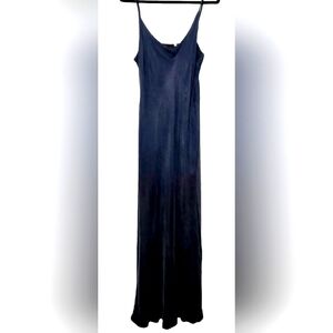 Blue Sleeveless Spaghetti Strap Maxi Dress for Night Out